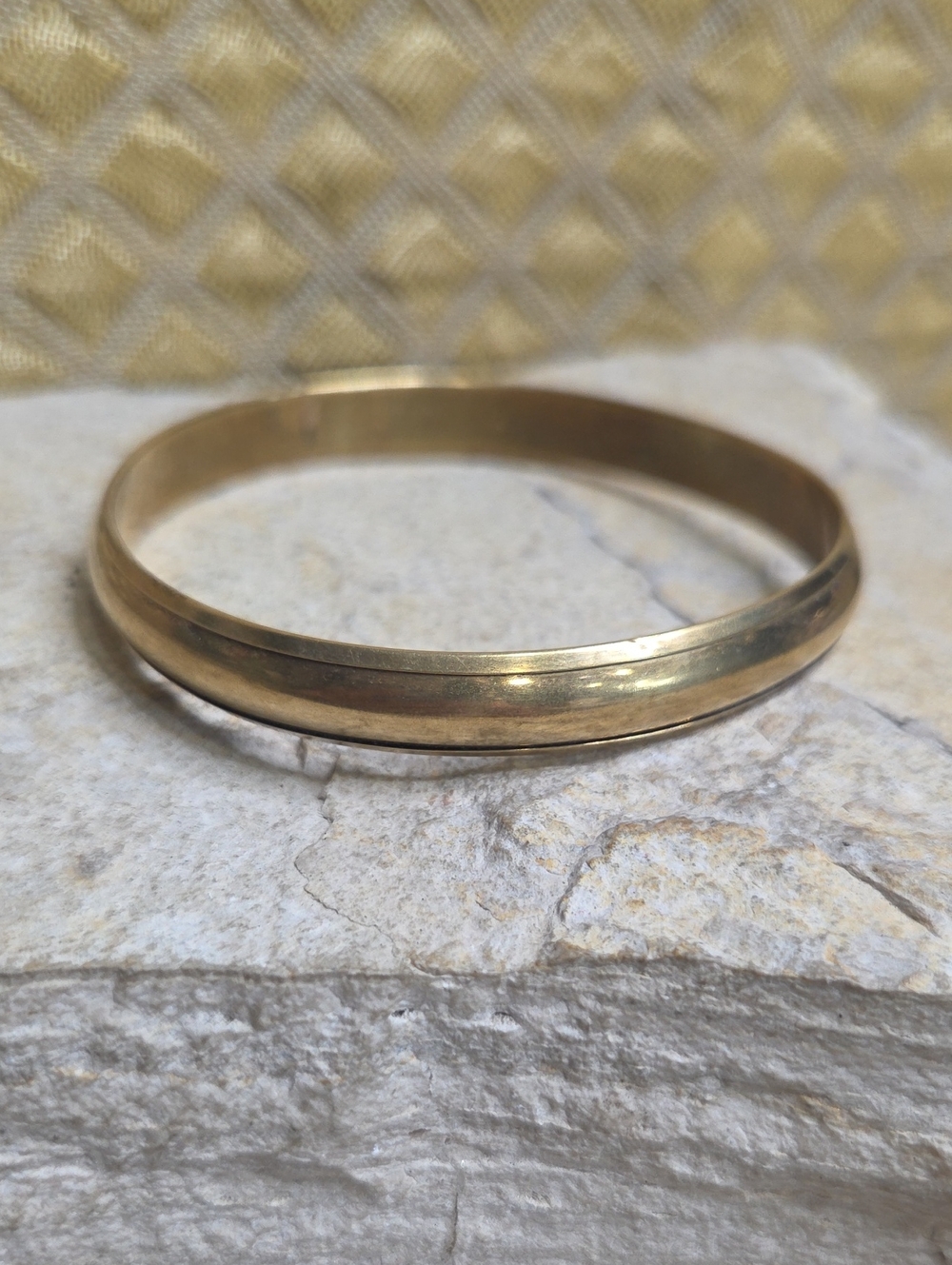 Gold Tone Vintage Brass Classic Women's Bangle Bracelet 8